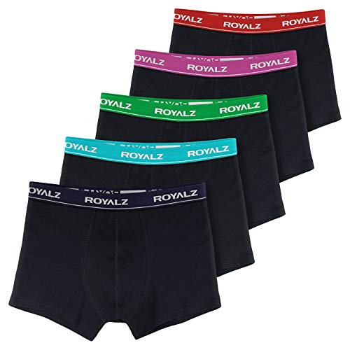 ROYALZ bóxers para Hombre Multipack (Pack de 5) Ropa Interior Calzoncillos Underwear, Color:Set 001 (Pack de 5 - Multicolor), Tamaño:S