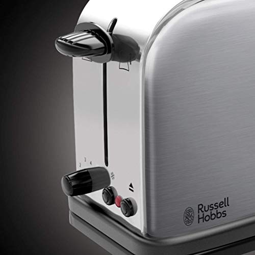 Russell Hobbs 21396-56 Adventure - Tostadora, Ranura Larga y Ancha, para 2 Rebanadas, Acero Inoxidable