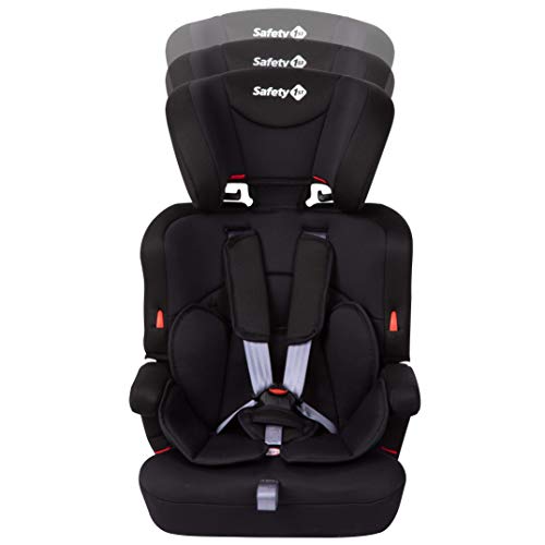 Safety 1st Ever Safe Plus Silla Coche grupo 1 2 3, crece con el niño 9 meses - 12 años (9-36 kg), con cojín reductor extraíble, color Negro