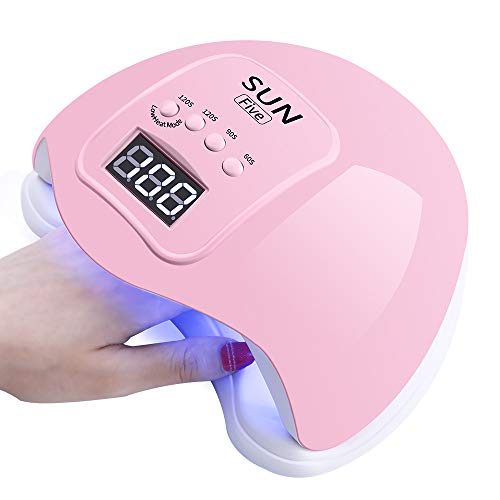 SaiXuan Lampara LED Uñas 48W Profesional Secador de Uñas LED UV Lampara Uñas Gel Semipermanentes Maquina,4 Temporizadores Manicura/Pedicure Nail Art Hogar el Salón