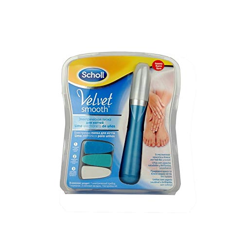 Scholl Velvet Smooth, Lima de Uñas Electrónica Manos Y Pies y Aceite De Uñas Scholl de 3 ml