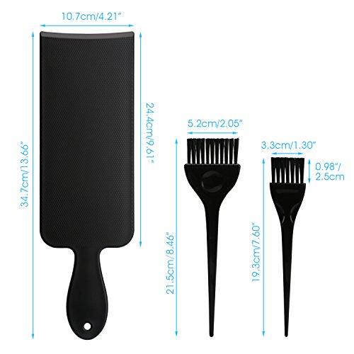 Segbeauty® Negro Resalte el Tablero y Cabello Cepillo de Tinte Set, Salón Peluquero Destacando Paddle & Cepillo para Colorear Cabello - Perfecto para la Pintura del Cabello Balayage