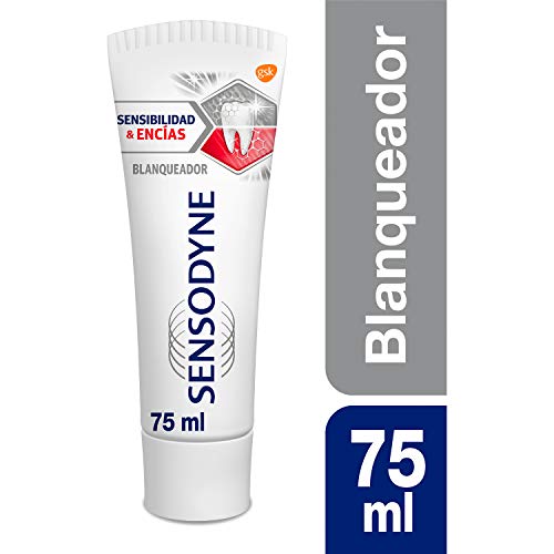 Sensodyne Sensibilidad & Encías Blanqueante - Pasta de dientes con flúor - Pack de 3 x 75 ml