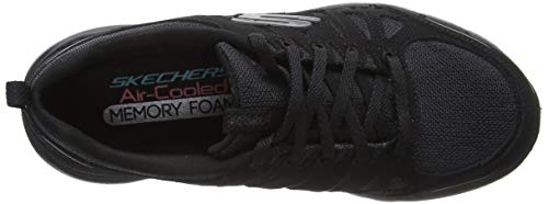 Skechers Women's Flex Appeal 3.0-Billow Trainers, Black (Black Leather/Mesh/Trim Bbk), 8 UK (41 EU)