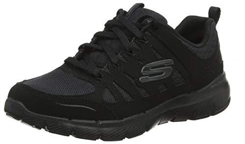 Skechers Women's Flex Appeal 3.0-Billow Trainers, Black (Black Leather/Mesh/Trim Bbk), 8 UK (41 EU)