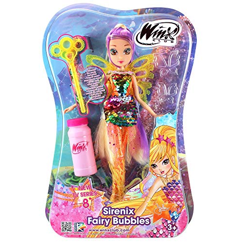 Stella | Sirenix Fairy Bubbles Muñeca | Club Winx | Burbujas de Jabón Hada 28 cm