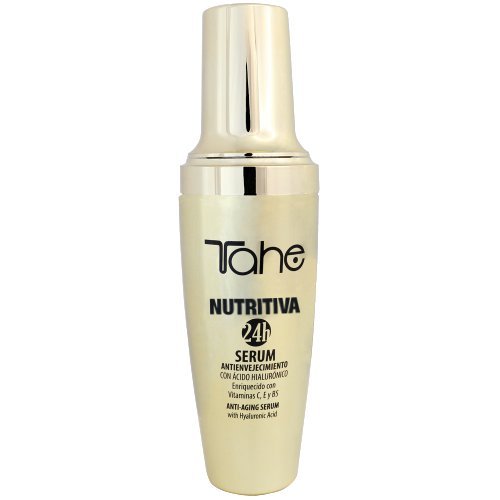 Tahe Nutritiva 24h Serum Facial Noche con Ácido Hialurónico y Vitamina C, Especial Anti-envejecimiento, 50 ml