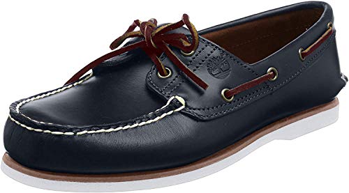 Timberland Classic 2 Eye, Náuticos para Hombre, Azul (MD Blue Full Grain), 42 EU