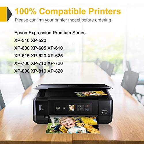 TohiTata 26XL Cartucho de Tinta Reemplazo para Epson 26 XL Compatible con Epson Expression Premium XP-520 XP-610 XP-510 XP-600 XP-700 XP-615 XP-625 XP-720 XP-820 XP-710 XP-620 XP-605 XP-800 XP-810