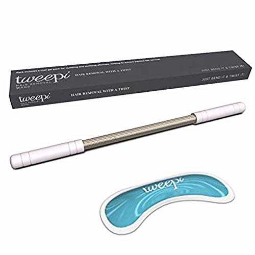 Tweepi - Depiladora facial (incluye almohadilla de gel frío con forma de labio superior para un cuidado post tratamiento relajante e insensible)