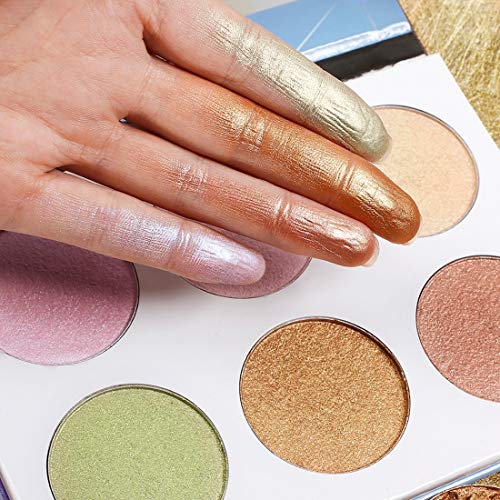 UCANBE BELLE Maquillaje Resplandor Kit de resaltado Paleta Cara Duo Highlighter Chrome Iluminador y Bronceador Polvo de Contorno Colección Conjunto