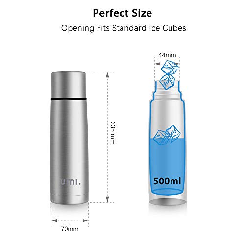 UMI. by Amazon - Termo Cafe, 500ml, Frasco de Vacío de Acero Inoxidable, Sin BPA, para Niños, Colegio, Oficina, Viajes, Aire Libre