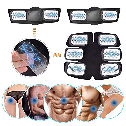 Unique Store 50 Piezas EMS Gel Hojas, ABS Estimulador Muscular Repuesto De Repuesto Accesorios,Cinturón Tonificador De Abdominal Músculo De Tóner De Repuesto De Almohadillas De Repuesto