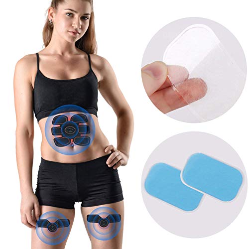 Unique Store 50 Piezas EMS Gel Hojas, ABS Estimulador Muscular Repuesto De Repuesto Accesorios,Cinturón Tonificador De Abdominal Músculo De Tóner De Repuesto De Almohadillas De Repuesto