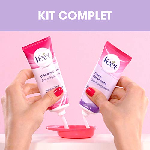 Veet Crème Décolorante Visage et Corps - 2 flacons de 75 ml