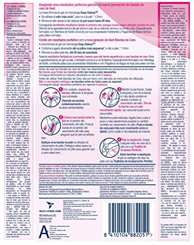 VEET Easy gelwax bandas de cera depilatoria piel normal caja 20 uds