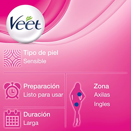 VEET Easy gelwax bandas de cera depilatoria piel sensible caja 16 uds