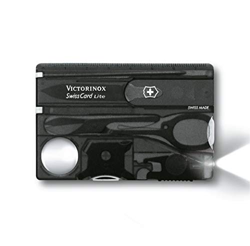 Victorinox V07333.T3 Carta Svizzera Lite, Acero Inoxidable, negro