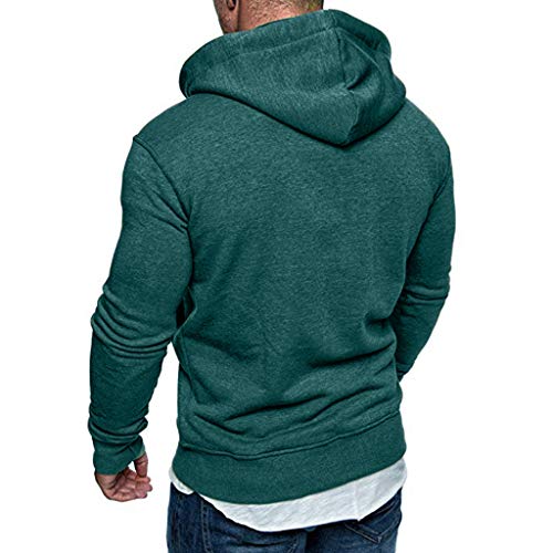 VPASS Sudaderas con Capucha, Sudadera para Hombre de Manga Larga otoño Invierno Casual Abrigo Camisas Blusa Top chándales Color sólido Hombres Manga Larga Chaqueta Abrigo