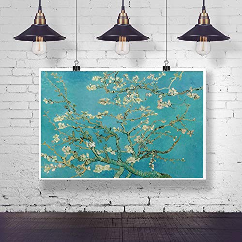 Wallbuddy Vicente Van Gogh Almendro en Flor 1890 Pintura Floral Arte de Van Gogh Póster de Flores Pintura Moderna (50cm x 70cm)