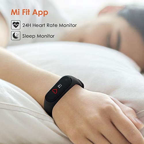 Xiaomi Mi Band 4 Pulsera de Actividad,Monitores de Actividad,Pantalla Pulsómetro Fitness Tracker, Smartwatch con 0.95''Pantalla AMOLED a Color ,con ios y Android,Negro( Versión Global)