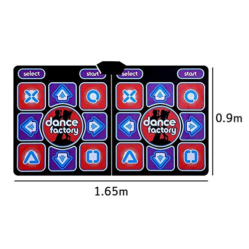 XJL Tappeto da ballo Doble de Baile Dance Mat Humano Caliente Manta de ratón del Ordenador TV Adelgaza bailarín Manta Mat Pad con Dos manijas