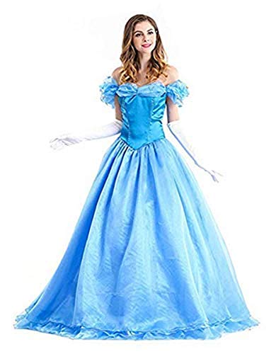 Xyfw Vestido De Princesa De Cuento De Hadas Sexy para Mujer Disfraz De Cenicienta para Adultos Cosplay De Carnaval Disfraces De Carnaval De Halloween Disfraces De Carnaval Fiestas,XXL