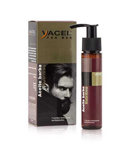 Yacel For Men Aceite Barba Nutritivo, Hidrata, Revitaliza y Moldea Barba 50ml