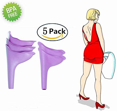 ZHWUEU Urinario Femenino Dispositivo de Urinación Orina Orinar de Pie Urine Female Portátil para Mujer Viajar Camping Senderismo Servicios Baños Públicos (Orinal Plegable)