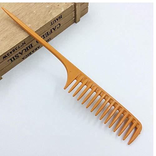 1 PC portátil Peine de la Cola Peine Profesional del Consejo para la Herramienta de Pelo del salón de la Sección Barbero Cepillo de Pelo de Pelo DIY Ancha Dientes Peines