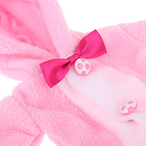 1 Pedazo Preciosa Pijama de Dormir con Banda de Cabello Miniatura Mono Rosa de Figura Noche Lolita para 1/4 Bjd Msd Muñecas