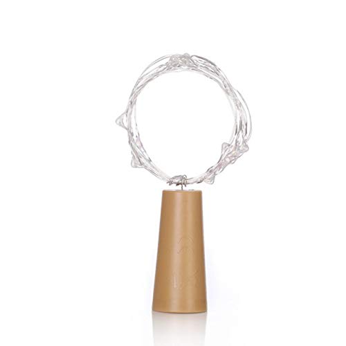 10 LED Tapón de botella de vino tinto Lámpara de alambre de cobre Cadena de luces de corcho de botella de vino Luces de cadena Tapón de botella Lámpara Luz de noche (blanco puro) Jasnyfall