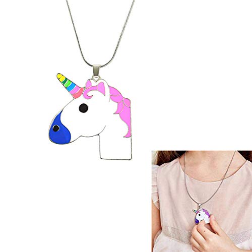 10 Paquete Lindo Unicornio Mochila con cordón/Maquillaje/PU Monedero Bolsos de Embrague/Collar de Cadena de aleación/Unicornios para el Cabello para niñas (Style 3)