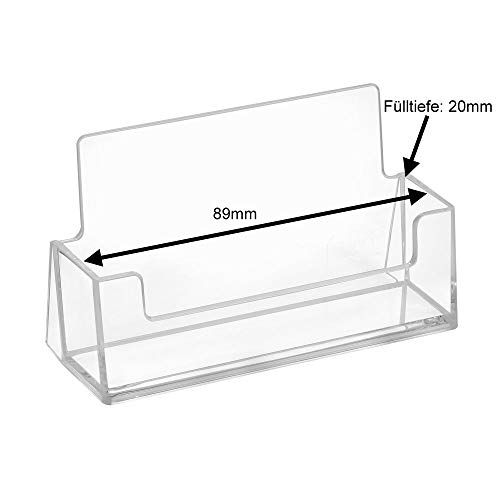 10 pieza tarjeta de visita Soporte horizontales – zeigis®/Soporte Para Tarjeta de visita/transparente/mesa/independiente/mesa/mesa expositor