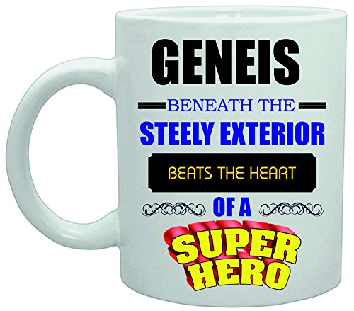 10626 GENESIS Underath the Steely exterior beats the heart of a super héroe taza con cita personal