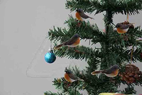 10pcs Robin pájaro árbol de Navidad decoración manualidades muy bonito Artificial de plumas