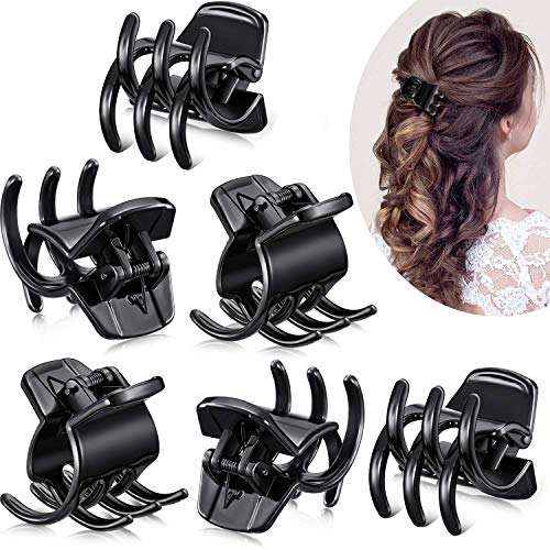 12 Piezas Clips de Garra de Pelo Garras de Pelo de Tamaño Medio Accesorios de Cortes de Cabello en 1.3 Pulgadas para Mujeres Niñas(Negros)