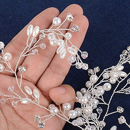 1m Tocado para el Pelo Diadema Tiara de Novia Adornos Accesorios para el Cabello para Boda Fiesta Velada