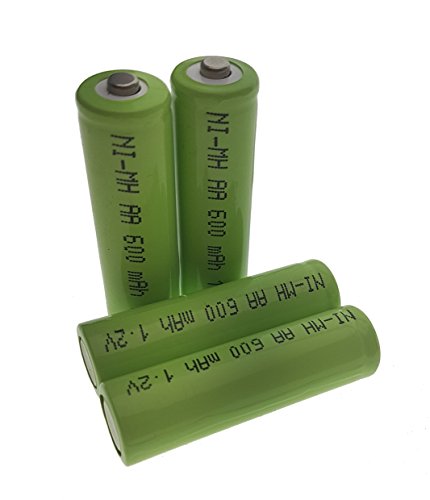 4 x Batería NI-MH AA 600 mAh 1.2 V Para Solar – Lámpara – Leuchten – recargable TG1000 de AA Trango