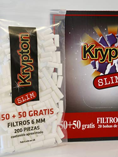 4000 Filtros Krypton 6mm slim para tabaco de liar