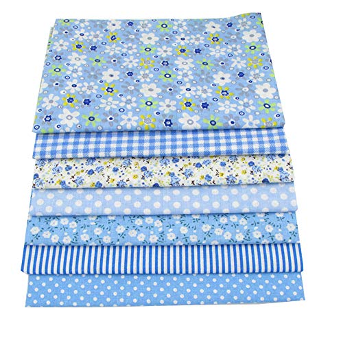 56 unidades por lote de tela de algodón con estampados florales para manualidades (25 x 25 cm), diseños no repetidos, tela de costura para manualidades