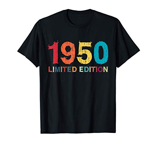 70 Años Cumpleaños Hombre Mujer Regalo Deco Divertido 1950 Camiseta