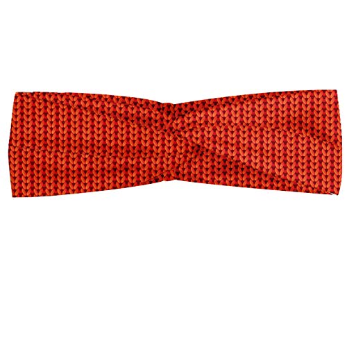 ABAKUHAUS - Pañuelo para el cuello moderno, diseño de punto de la mano antigua, estampado sin costuras de vector, elástico y cómodo, para el día a día, color rojo escarlata y negro