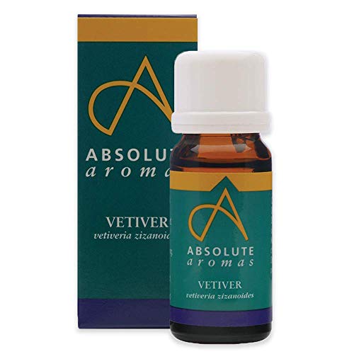 Absolute Aromas Aceite Esencial de Vetiver 10ml - 100% Puro, Natural, Sin diluir y Libre de Crueldad Animal - Para usar en un difusor y en mezclas de aromaterapia