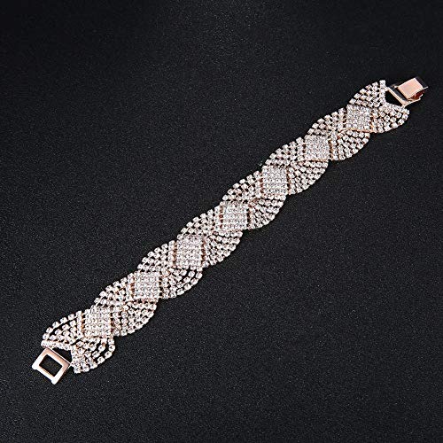 Accesorios de ropa destacados Pulsera de moda hermosa novia bonita diamantes de imitación de alto grado de moda de Corea vestido de novia vestido de pulsera banquete de diamante lleno Más estilo