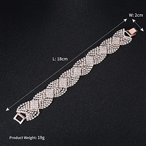 Accesorios de ropa destacados Pulsera de moda hermosa novia bonita diamantes de imitación de alto grado de moda de Corea vestido de novia vestido de pulsera banquete de diamante lleno Más estilo