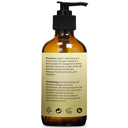 Aceite anticelulítico - Ingredientes naturales reafirmantes para reducir las estrías - Aceite nutritivo para masaje con aceites esenciales que reafirman la flacidez de la piel. Bioniva (1 x 236 ml)