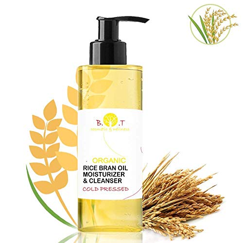 Aceite Ecológico de Salvado de Arroz Prensado en Frío y Vitamina E Anti Edad - Aceite Bebé y Piel Seca - Desmaquillante Waterproof 100% Natural 500 ml