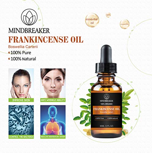 Aceite esencial de incienso Mindbreaker, puro, aceite de incienso , 60ml 2 fl. Oz