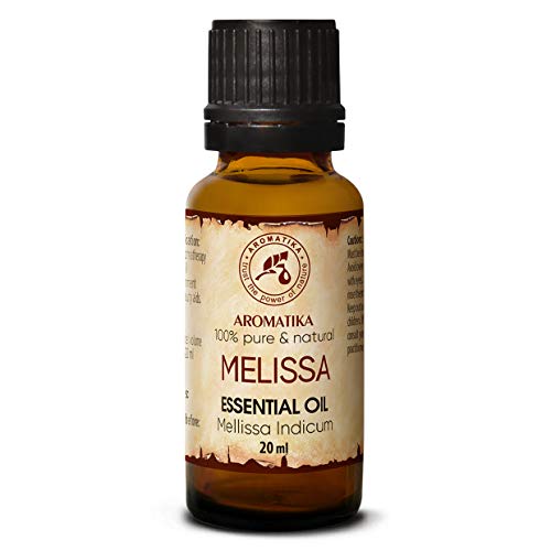 Aceite Esencial Melisa 20ml - Melissa Indicum - India - 100% Pure & Natural - Aceite de Melissa para Aromaterapia - Difusor de Aroma - Lámpara de Aroma - Melissa Essential Oil